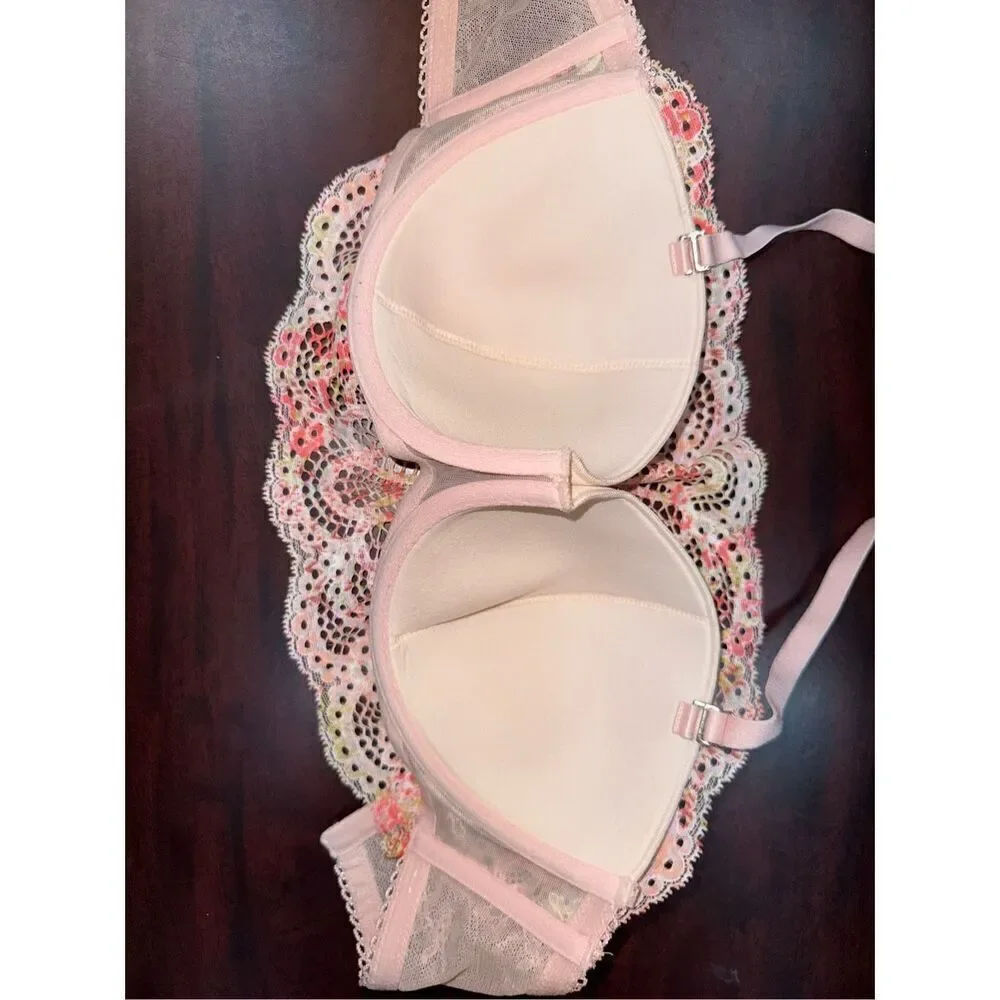 Victoria’s Secret Floral Lace Dream Angels Multi-way multiposition Bralette 34D